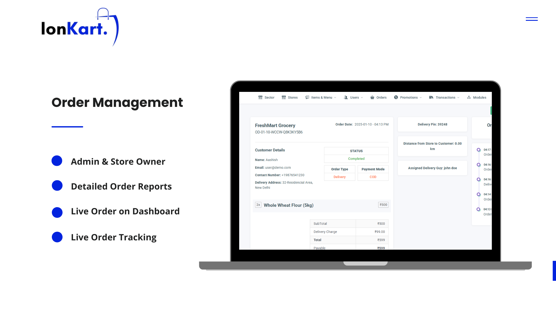 IonKart - Multi Store On Demand System